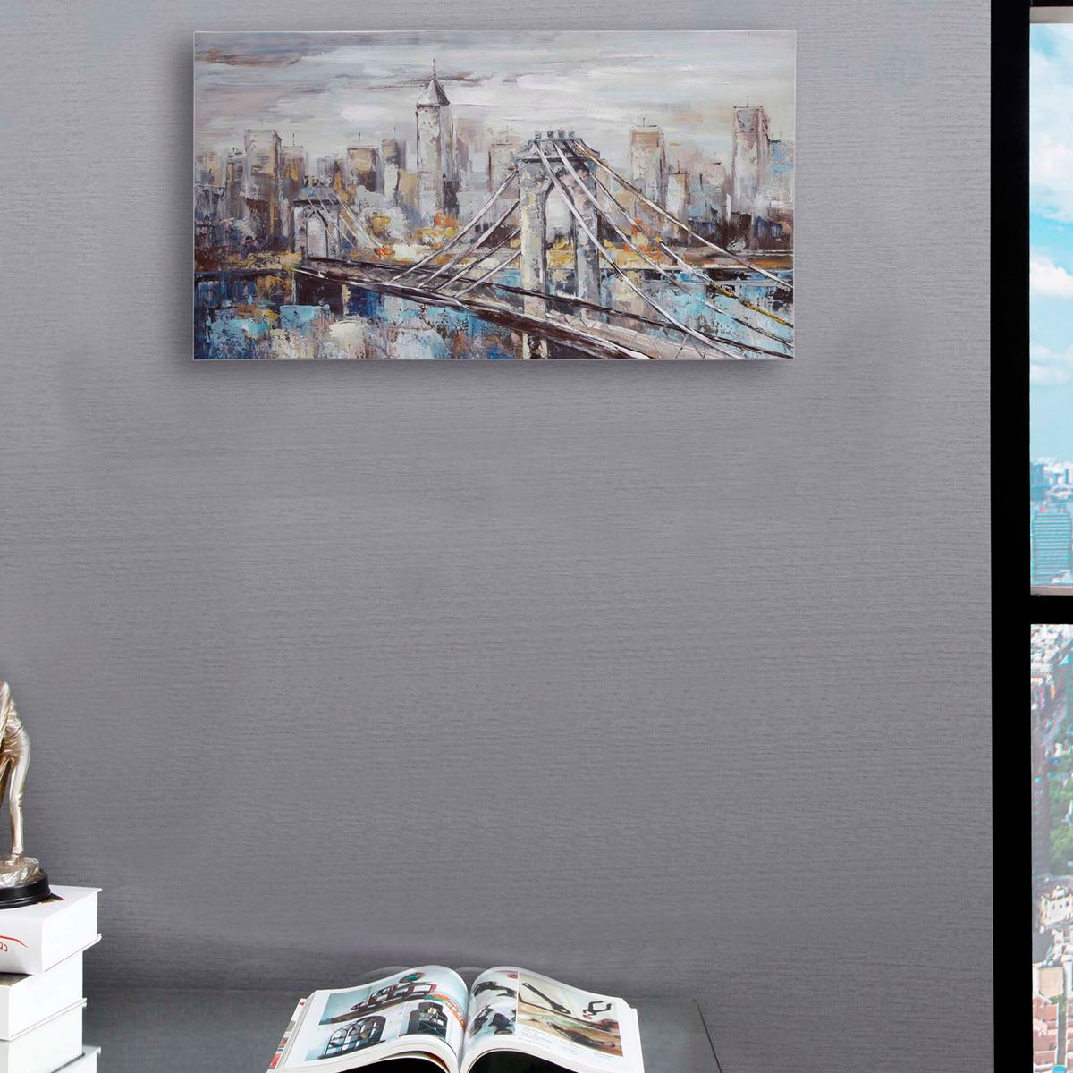 JUST HOME COLLECTION - Canvas Blue Bridge 60x120 cm
