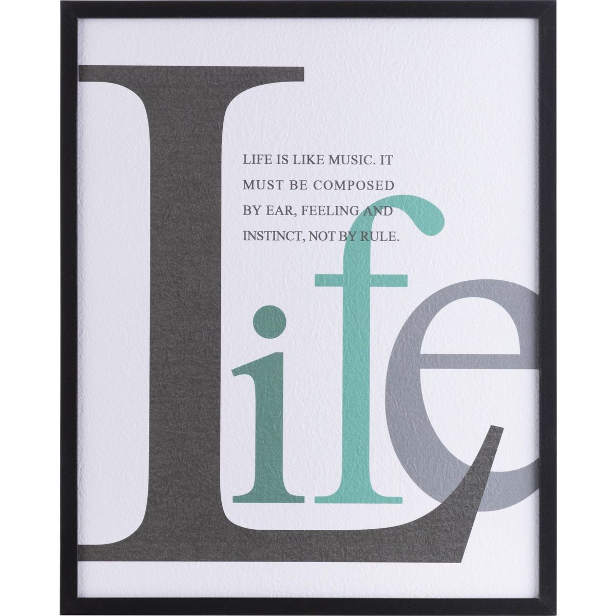 JUST HOME COLLECTION - Cuadro Frase Life 42x52cm