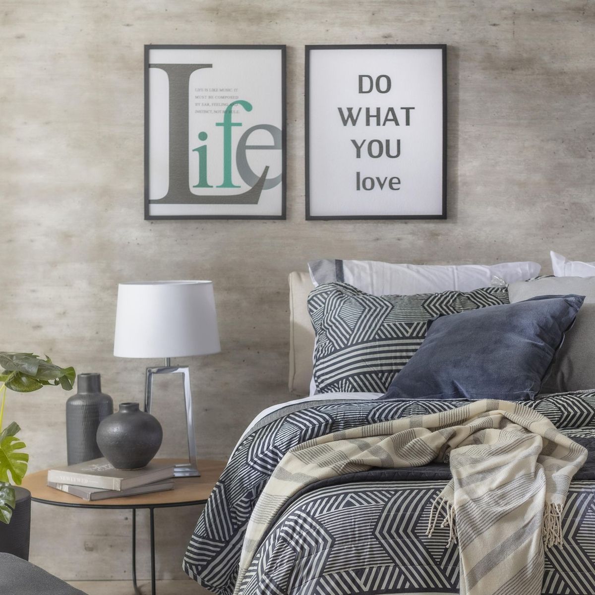 JUST HOME COLLECTION - Cuadro Frase Life 42x52cm