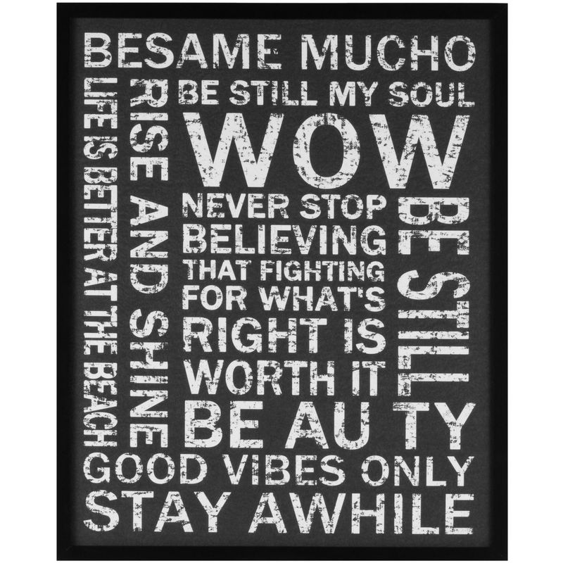 JUST HOME COLLECTION - Cuadro Frases Mix 42x52 cm