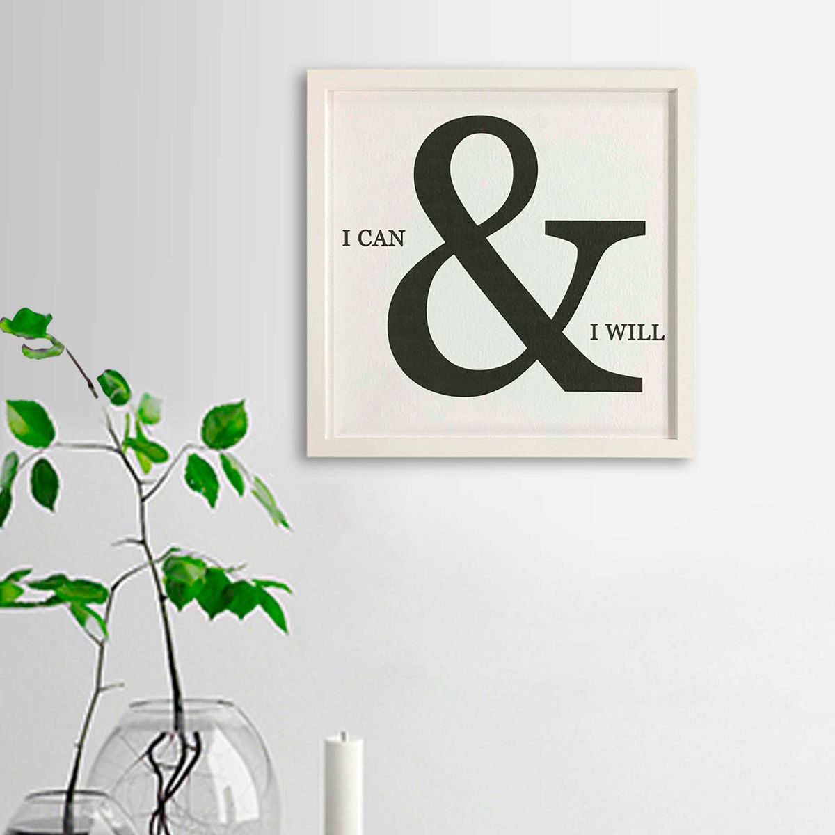 JUST HOME COLLECTION - Cuadro Frase Poder 32x32 cm