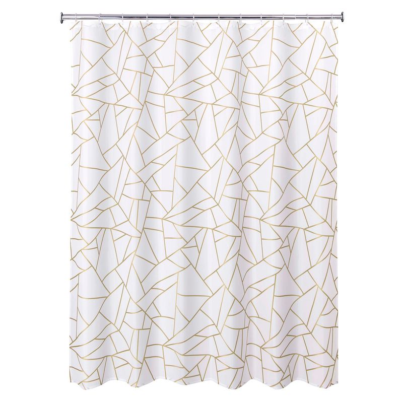 JUST HOME COLLECTION - Cortina de baño Geo Gold 178x180 cm