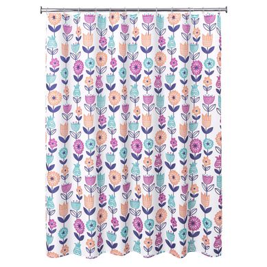 Cortina de Bao Floral 178x180cm