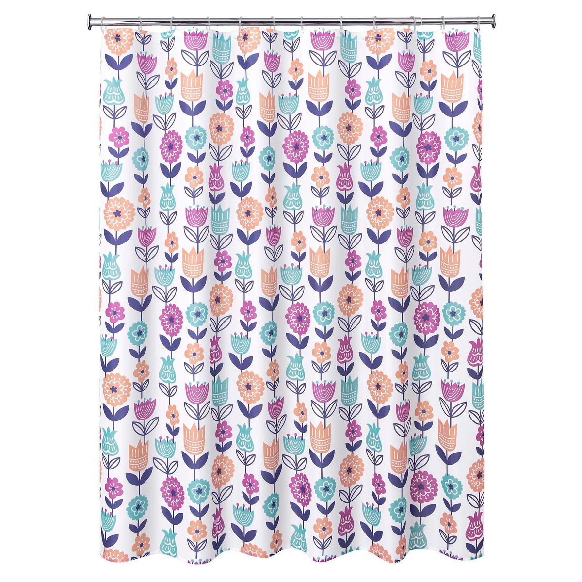 JUST HOME COLLECTION - Cortina de Baño Floral 178x180cm
