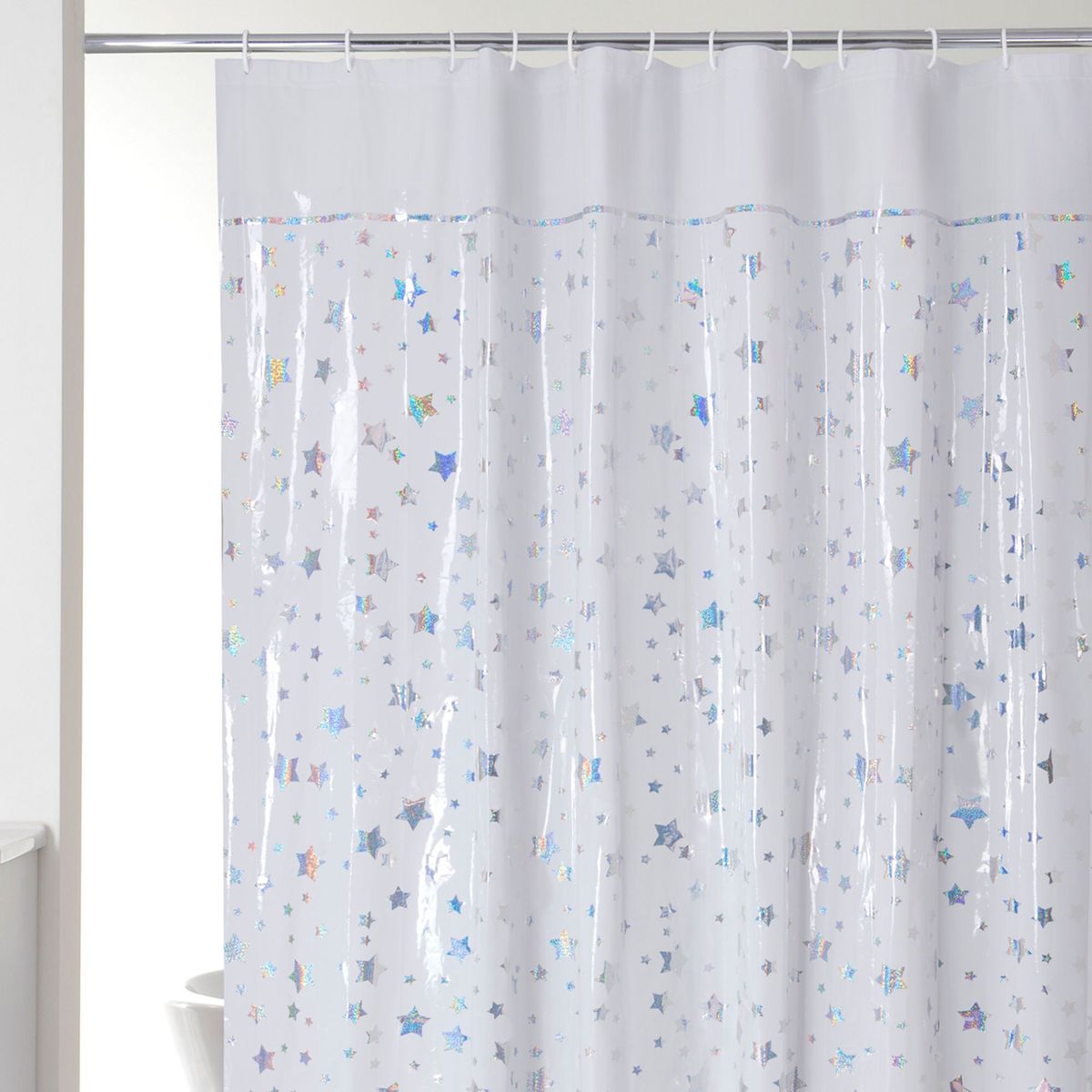 JUST HOME COLLECTION - Cortina de baño Estrellas 178x180 cm