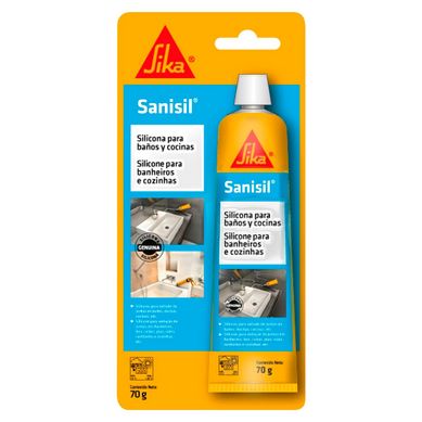 Silicona Blanco Sika Antihongos Para Baos Y Cocinas Sanisil 70gr