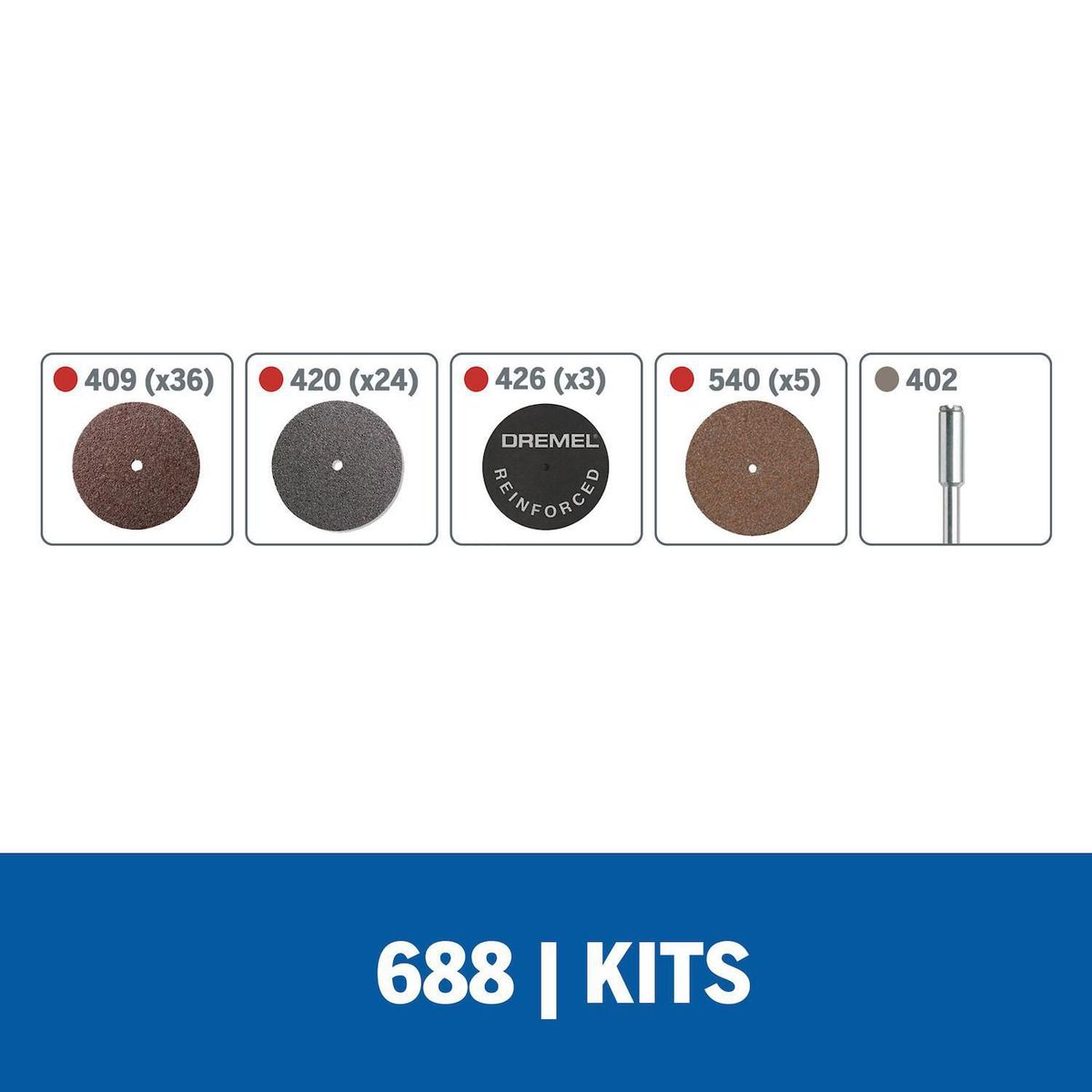 DREMEL - Kit de 69 Discos de Corte