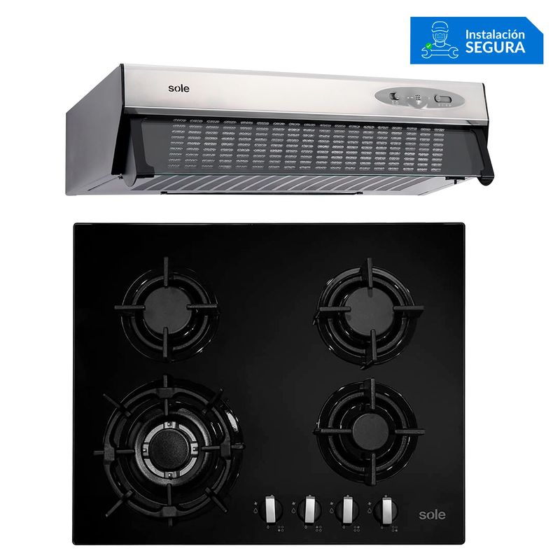 SOLE - Combo Cocina Empotrable SOLCO034 + Campana Extractora TURE11GO