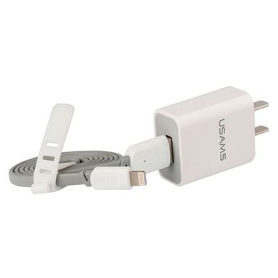 Kit iPhone USB Pared con Cable Data Blanco