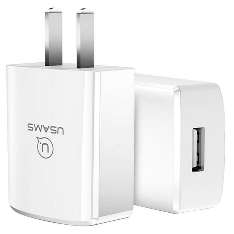 USAMS - Cargador USB Pared Rápido 2A Blanco