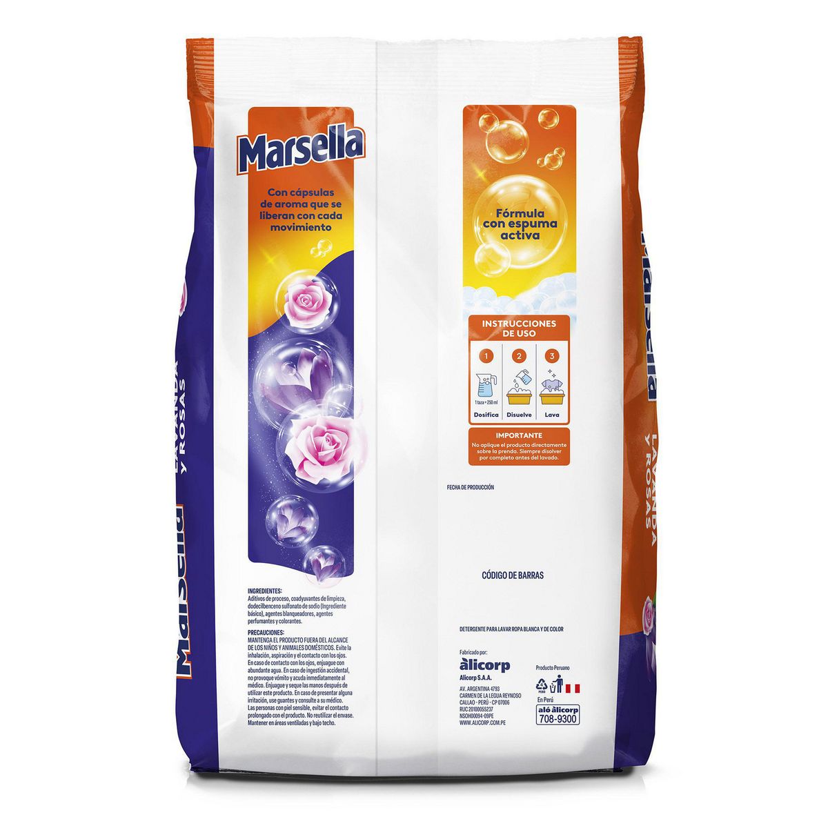 MARSELLA - Detergente En Polvo Lavanda Y Rosas 4Kg Marsella