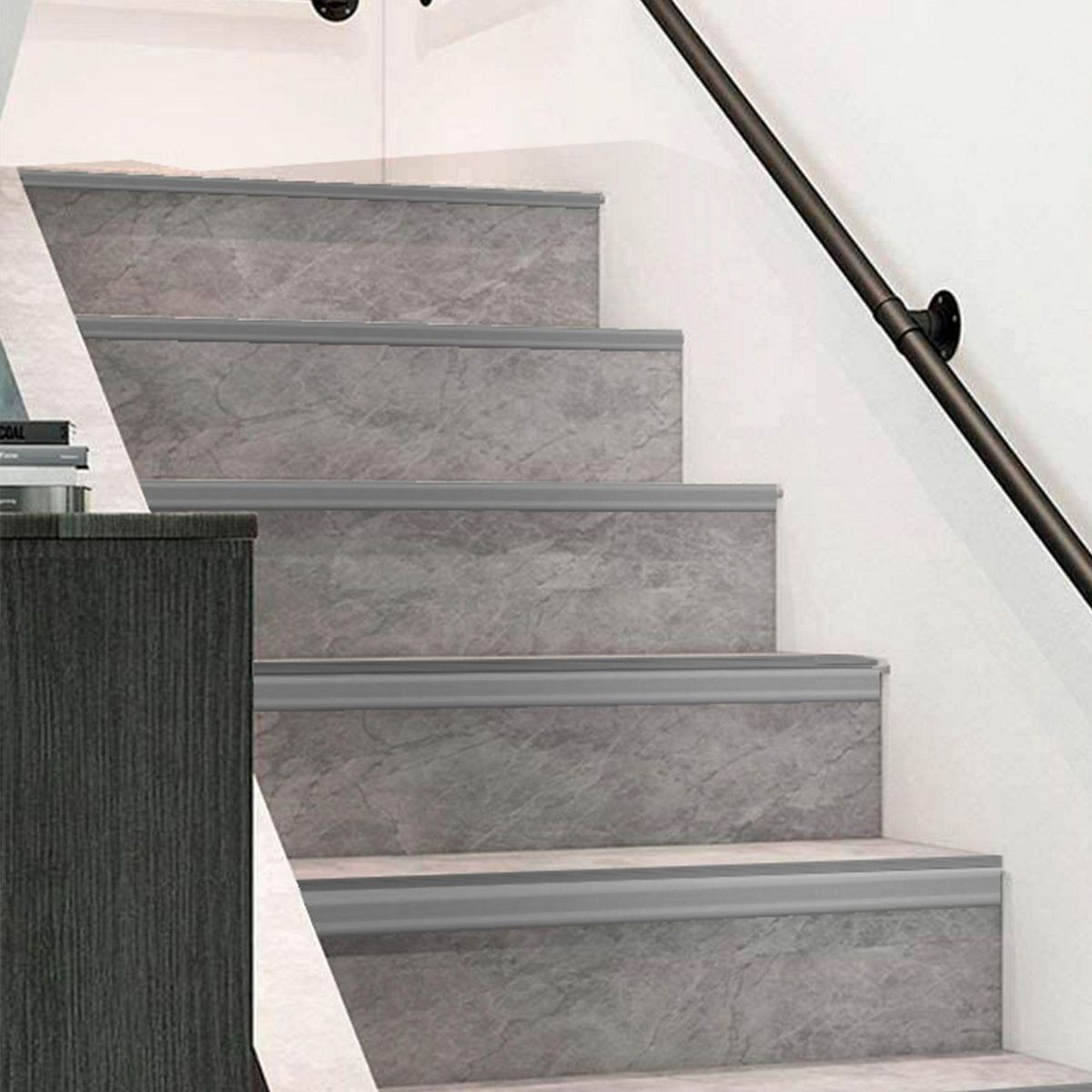 KANTU - Borde Peldaño 240cm Aluminio Mate