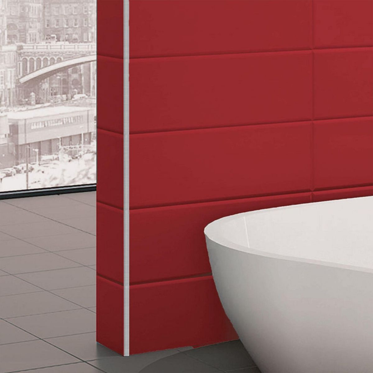 KANTU - Deco Borde Diagonal 12.5mm Aluminio