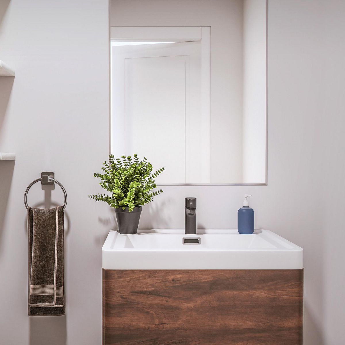 SENSI DACQUA - Espejo de Baño Forma Rectangular 60x90 cm Plateado YJ-2736