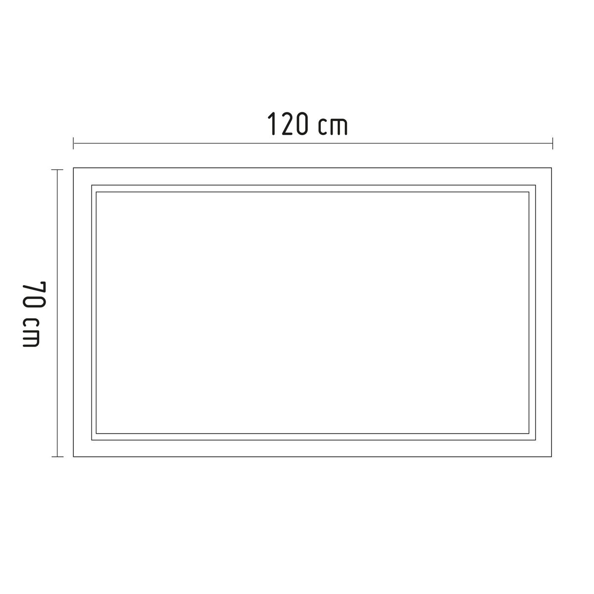 SENSI DACQUA - Espejo LED de Baño Rectangular Cannes 120x70cm