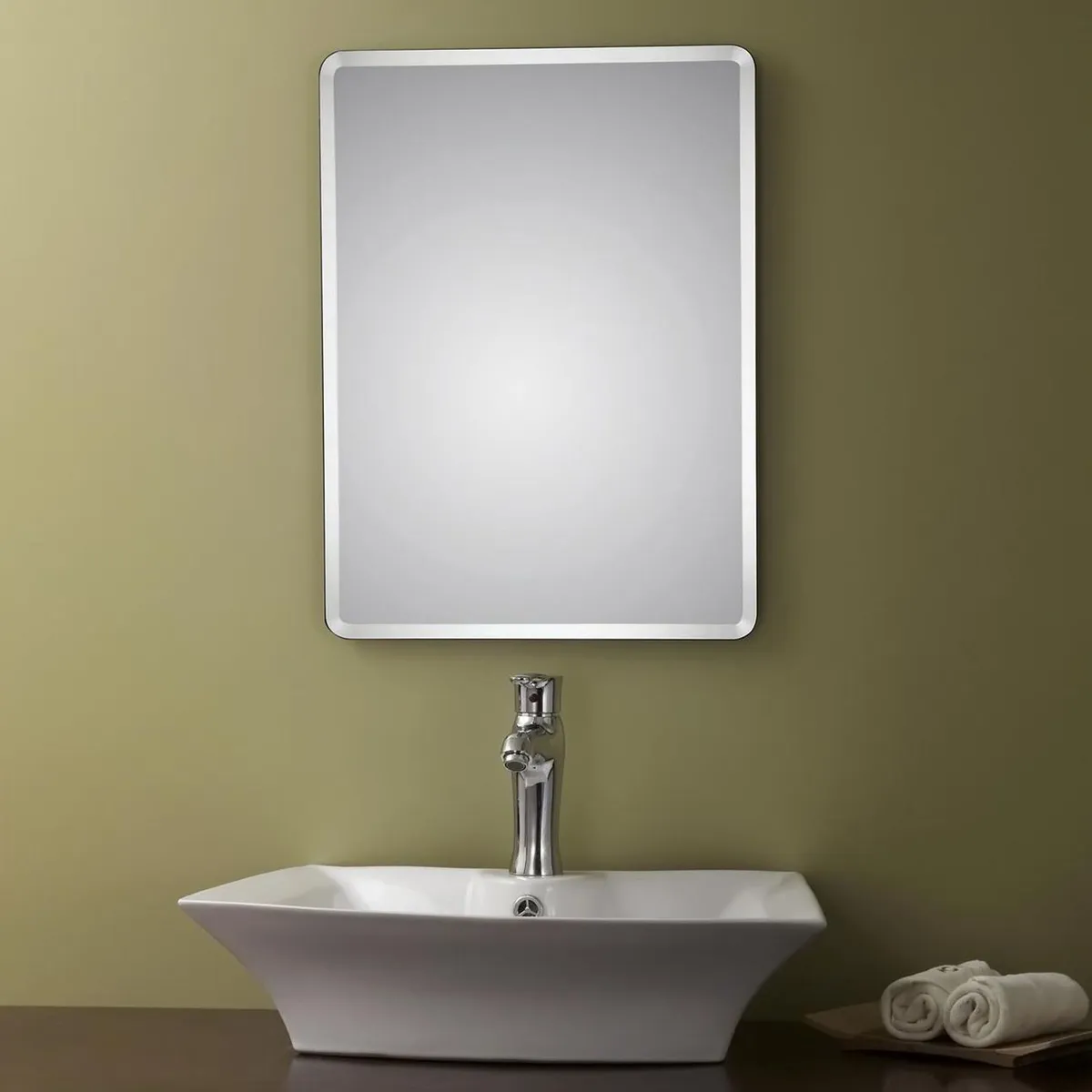 SENSI DACQUA -  Baño Forma Rectangular 45x60 cm Plateado YJ-3007E