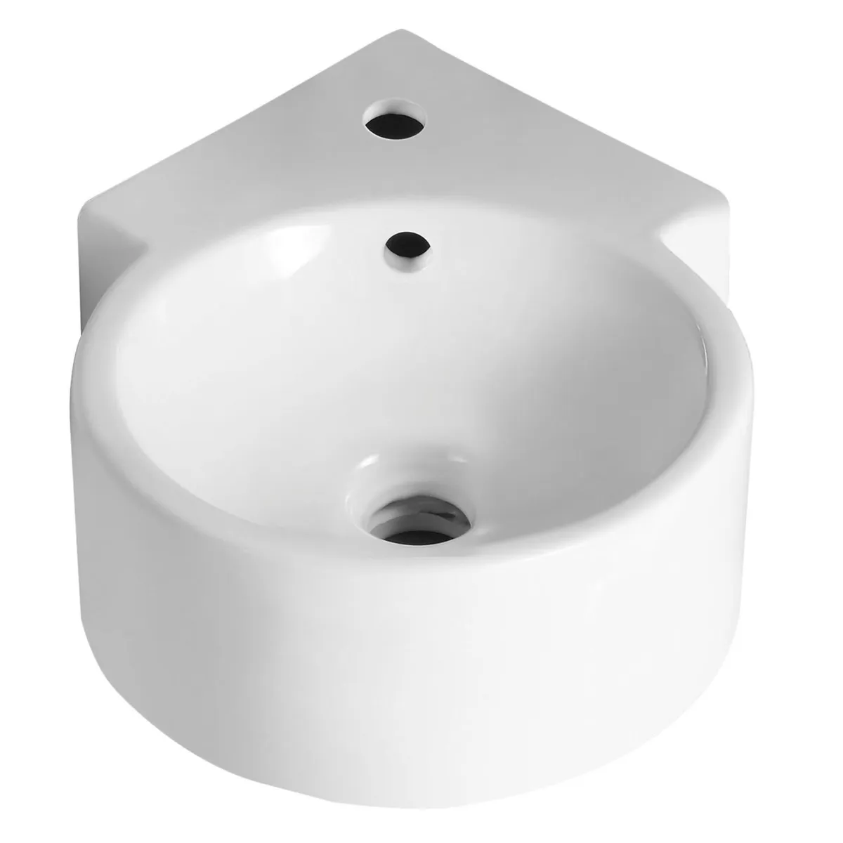 SENSI DACQUA - Lavamanos para Empotrar A Muro Esquinero Blanco 30x44cm