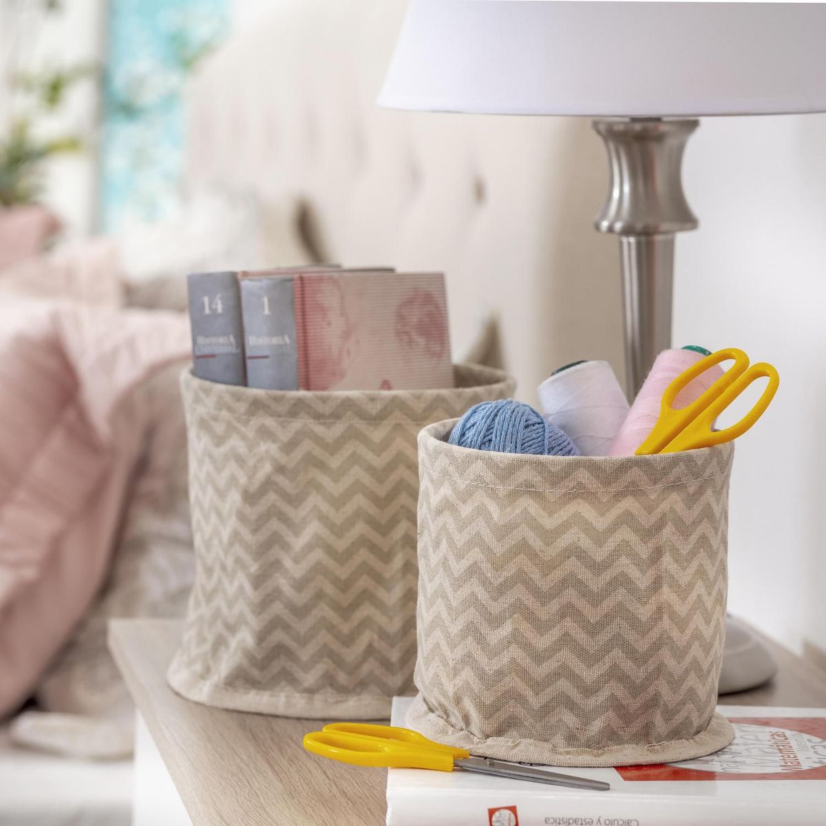 JUST HOME COLLECTION - Set Caja de Tela Zigzag x 2 unidades