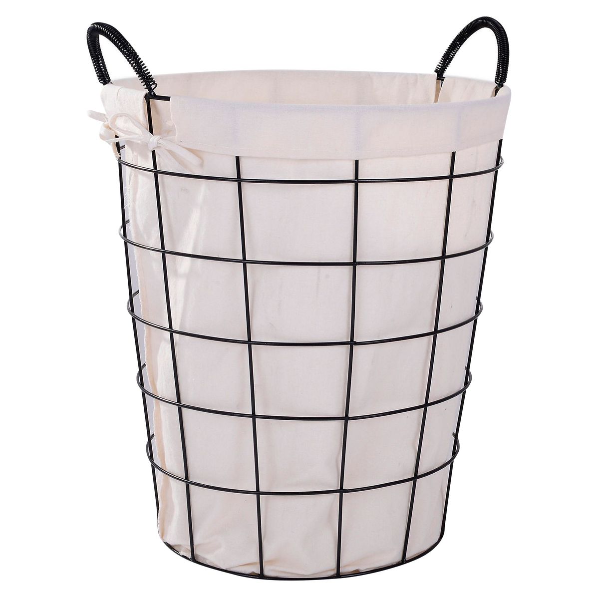 JUST HOME COLLECTION - Canasto de Metal Alto C/Tela