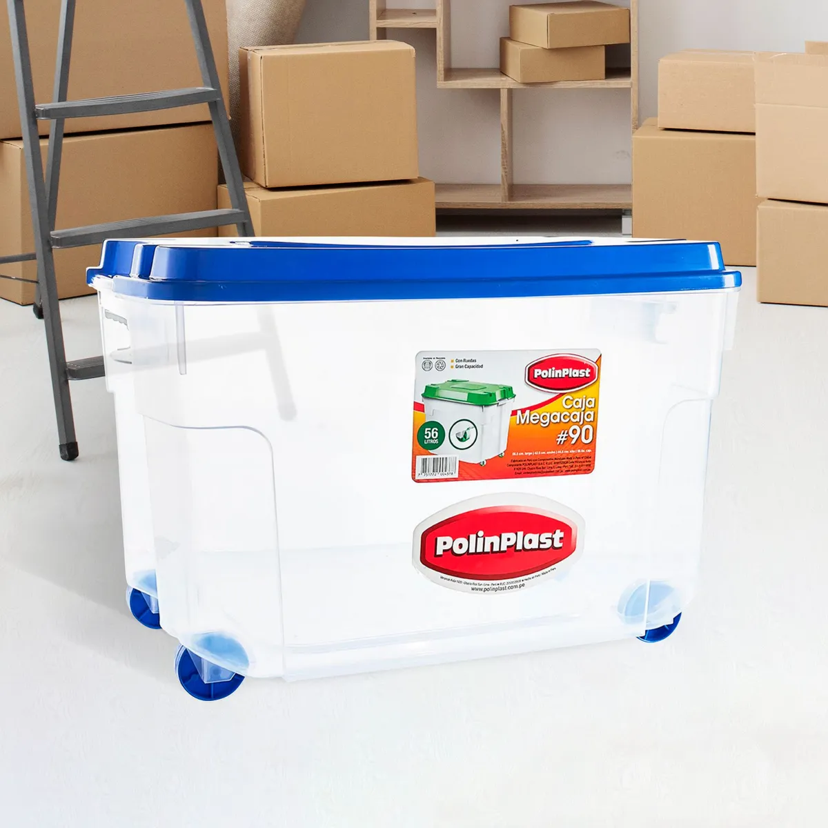 POLINPLAST - Caja Organizadora con Ruedas Megacaja #90 56L