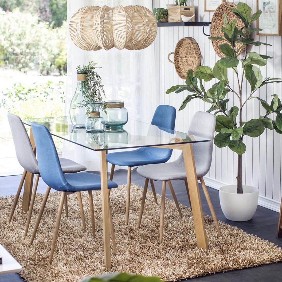 JUST HOME COLLECTION - Mesa de Comedor vidrio Lili