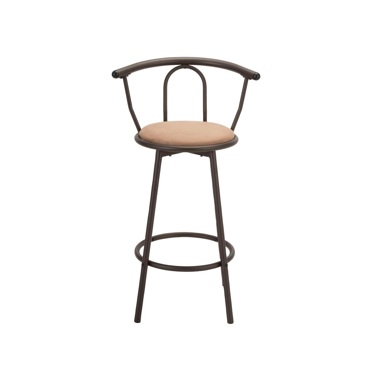JUST HOME COLLECTION - Silla de Bar alta giratoria Negro