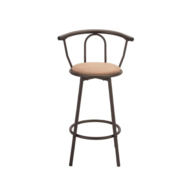 JUST HOME COLLECTION - Silla de Bar alta giratoria Negro