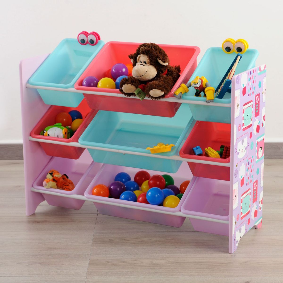 JUST HOME COLLECTION - Organizador 9 Cajas 84x30x60cm Gatitos