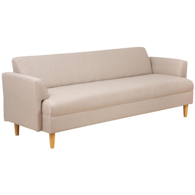 JUST HOME COLLECTION - Sofá de Tela 3 Cuerpos Beige