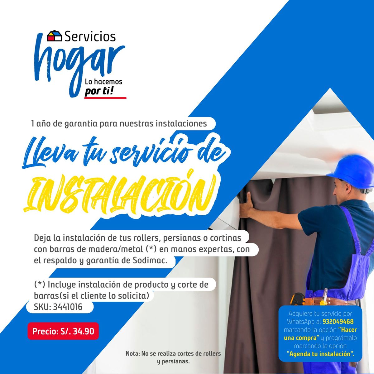 METALHSA - Set Angular Inoxidable para cortina 1.00x1.00m