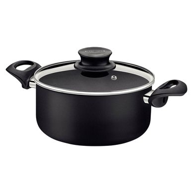 Olla con Asas 24cm Negro Pars