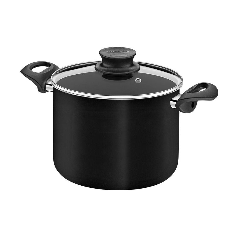 TRAMONTINA - Olla Alta con Asas 20cm Negro París