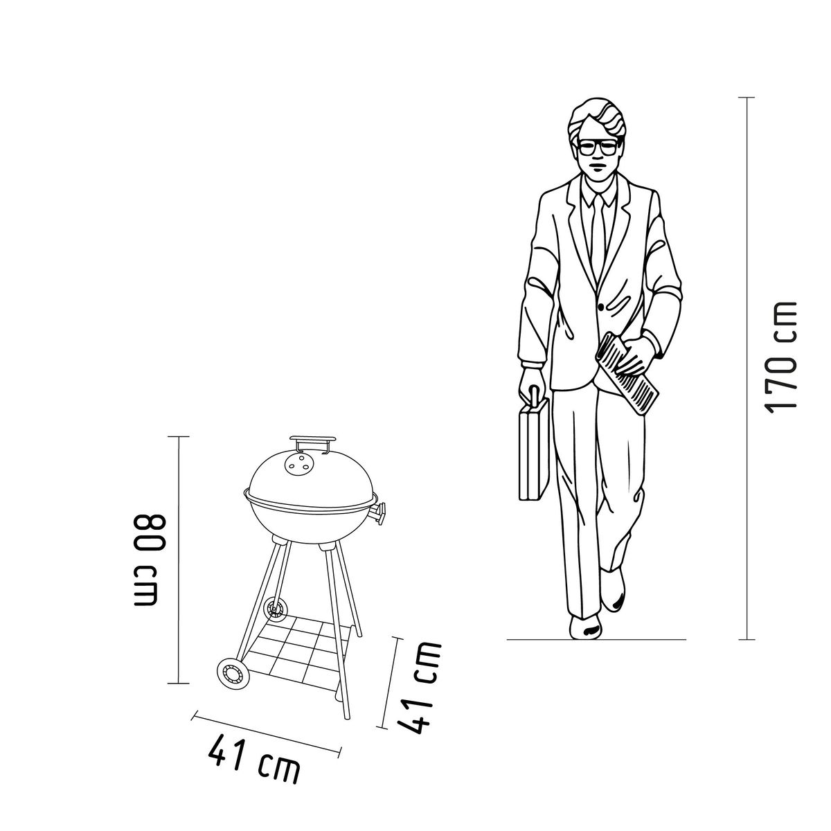 MR GRILL - Combo Round Grill + Mandil BBQX3 + Sal de Maras