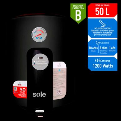 Terma Sole Wifi Vertical Pared 50L