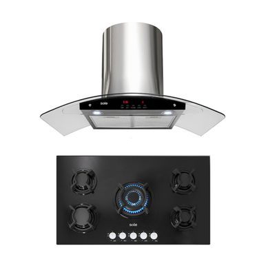 Combo Sole Cocina Empotrable 5 Hornillas SOLCO033 + Campana Decorativa 90cm TURE63CO