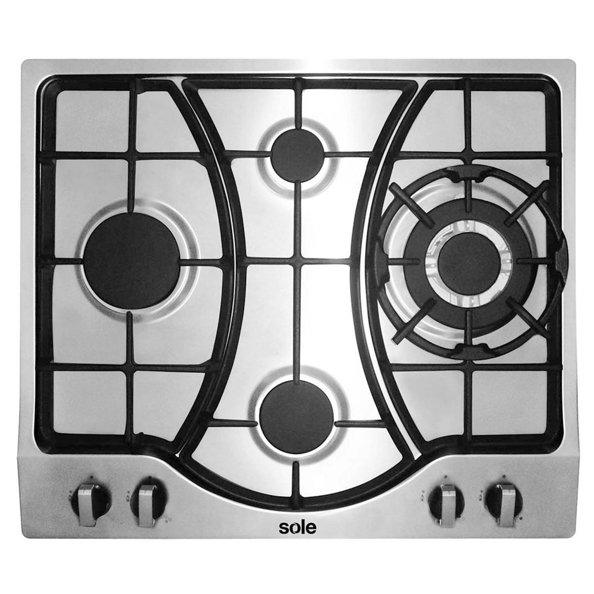 Combo Sole Cocina Empotrable 4 Hornillas SOLCO037 + Campana Lineal 60cm TURE11GO, marca SOLE - Foto 2