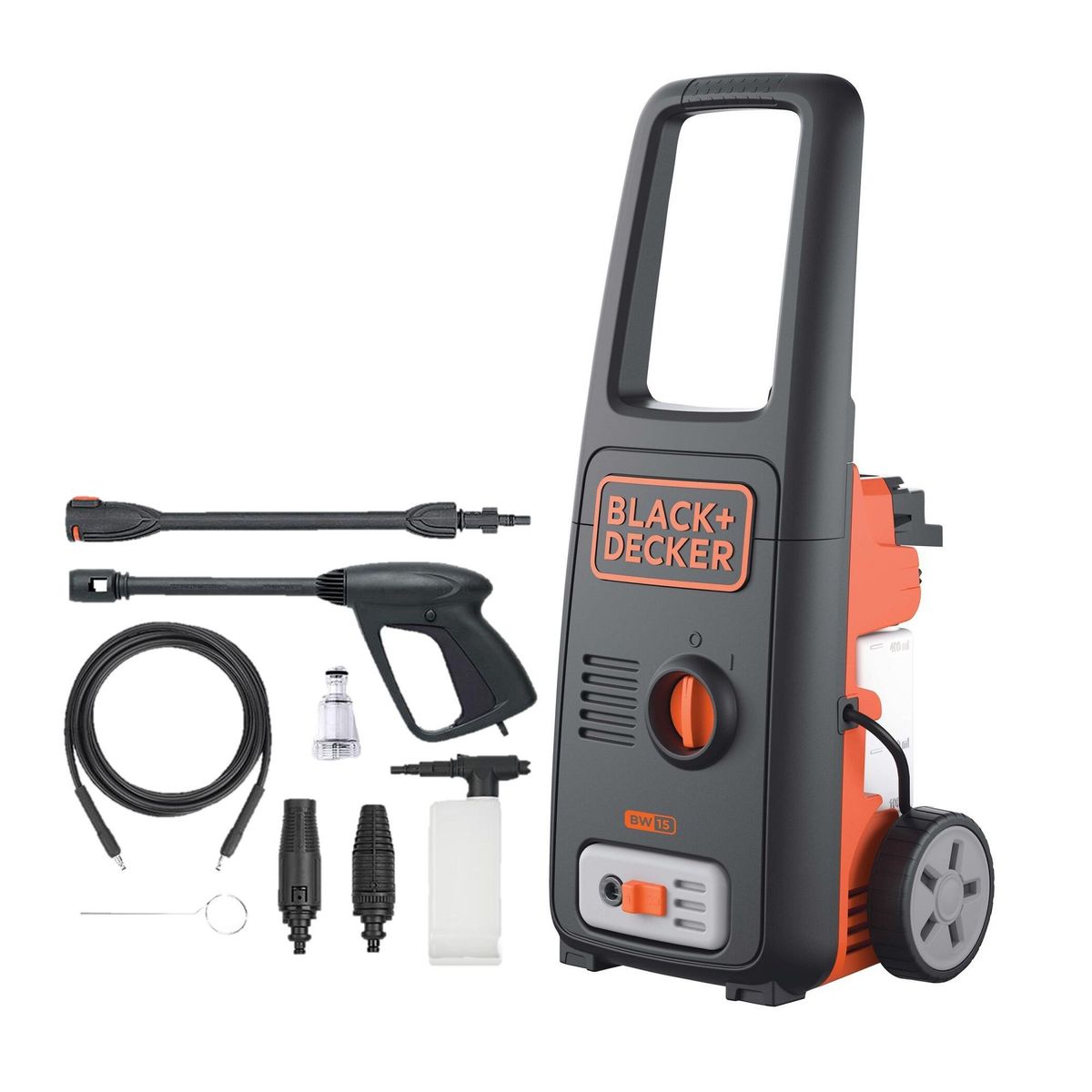 BLACK+DECKER - Hidrolavadora Eléctrica Black & Decker 1500W BW15-B2 + 8 Accesorios