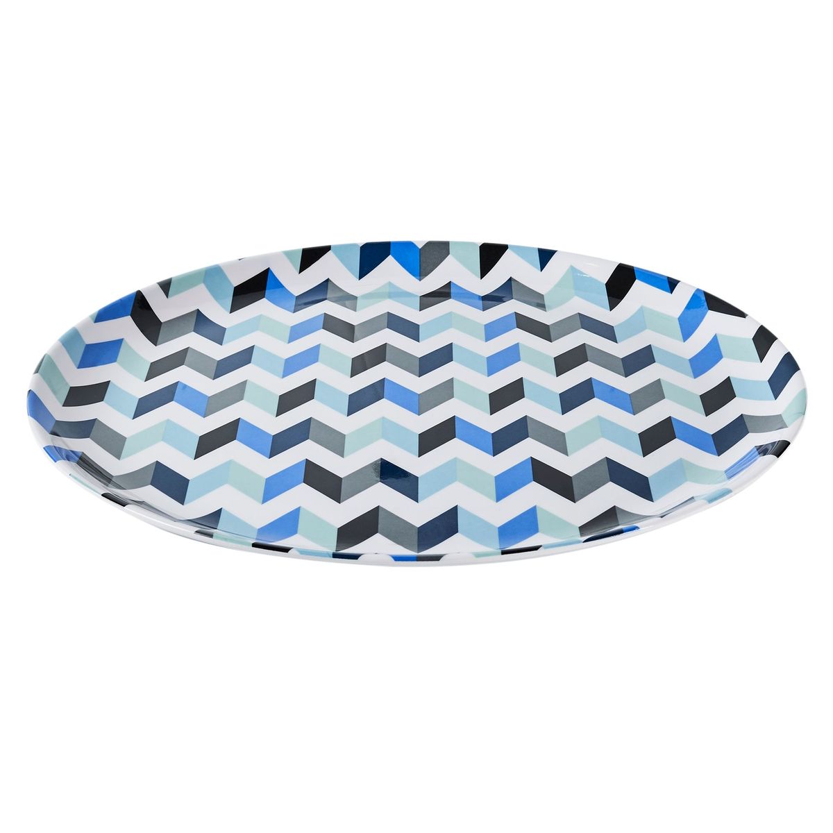 JUST HOME COLLECTION - Plato Melamina Costa Blue 36cm