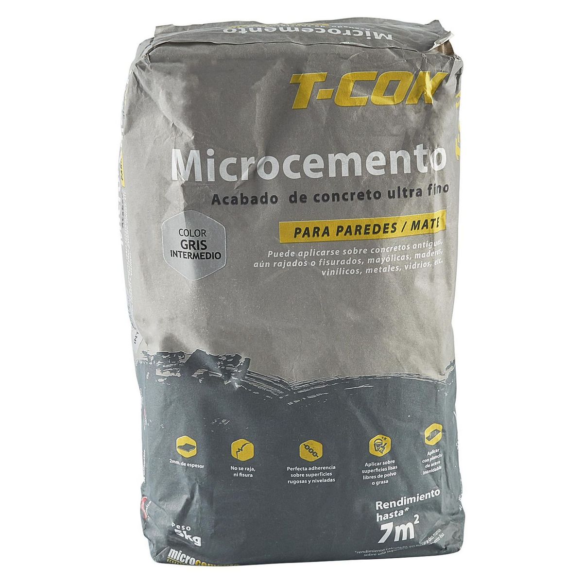 TCON - Microcemento Pared Gris Intermedio 5kg