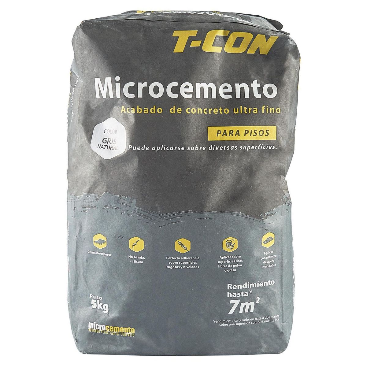 TCON - Microcemento Piso Gris Natural 5kg