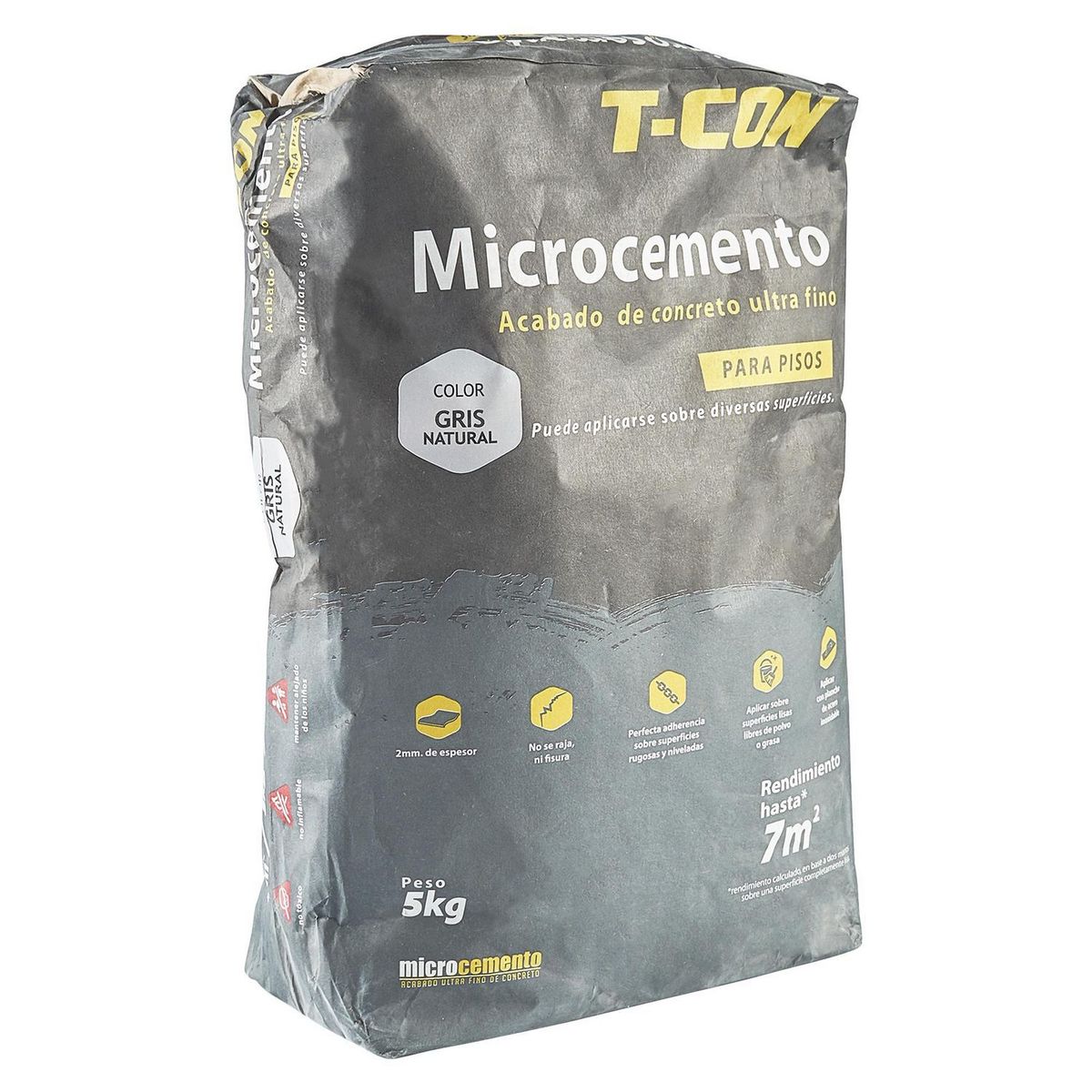 TCON - Microcemento Piso Gris Natural 5kg
