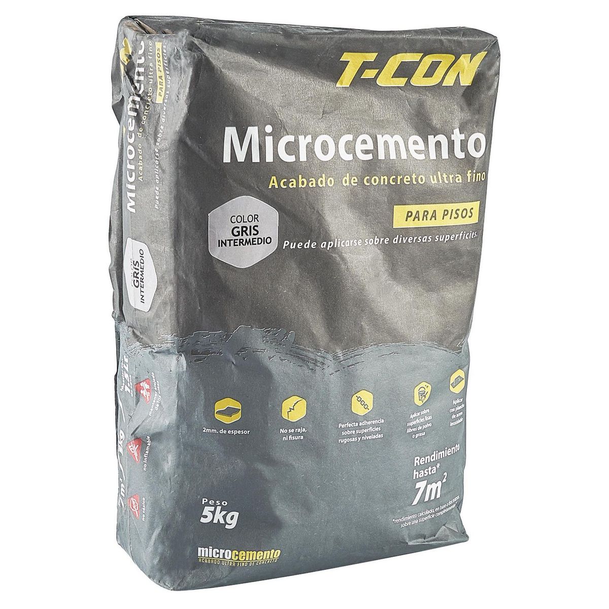 TCON - Microcemento Piso Gris Intermedio 5kg