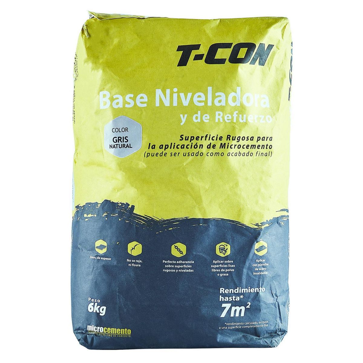TCON - Base de Microcemento Gris Natural 6kg