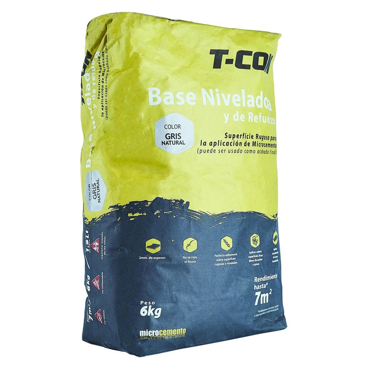 TCON - Base de Microcemento Gris Natural 6kg
