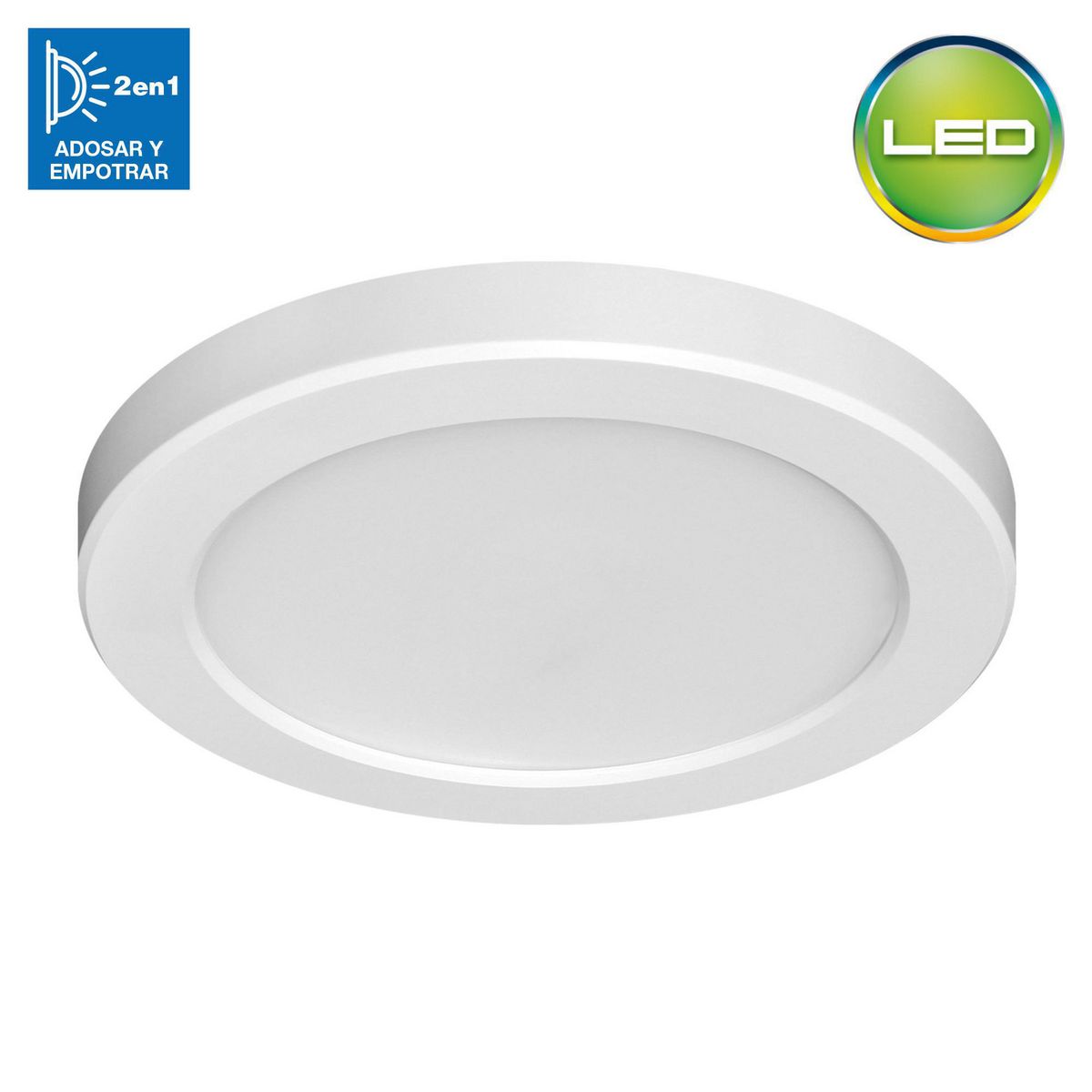 LIGHTECH - Downlight Adosable Slim Led 18W 14.5x 2.3cm Blanco Luz Blanca