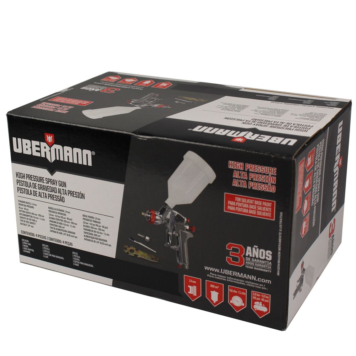 UBERMANN - Pistola De Gravedad Alta Presion