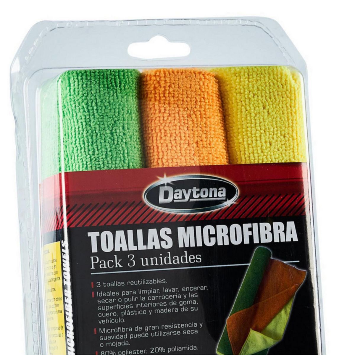 DAYTONA - Toallas de Microfibra x 3 unidades