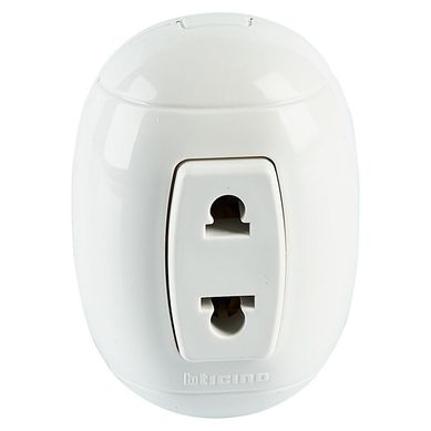 Tomacorriente Simple Oval Blanco