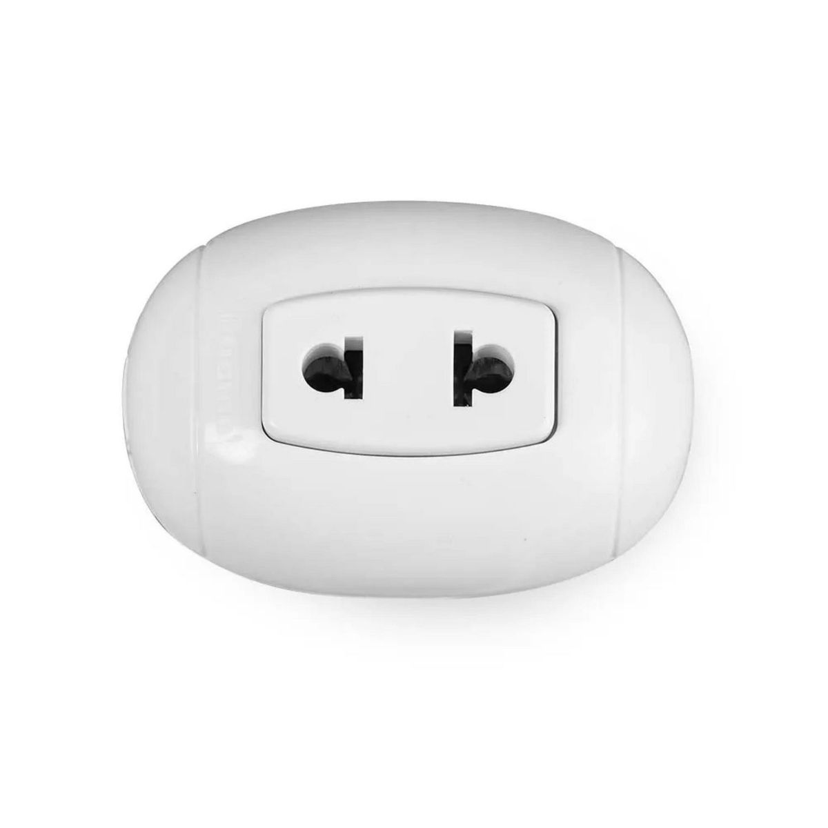 BTICINO - Tomacorriente Simple Oval Blanco