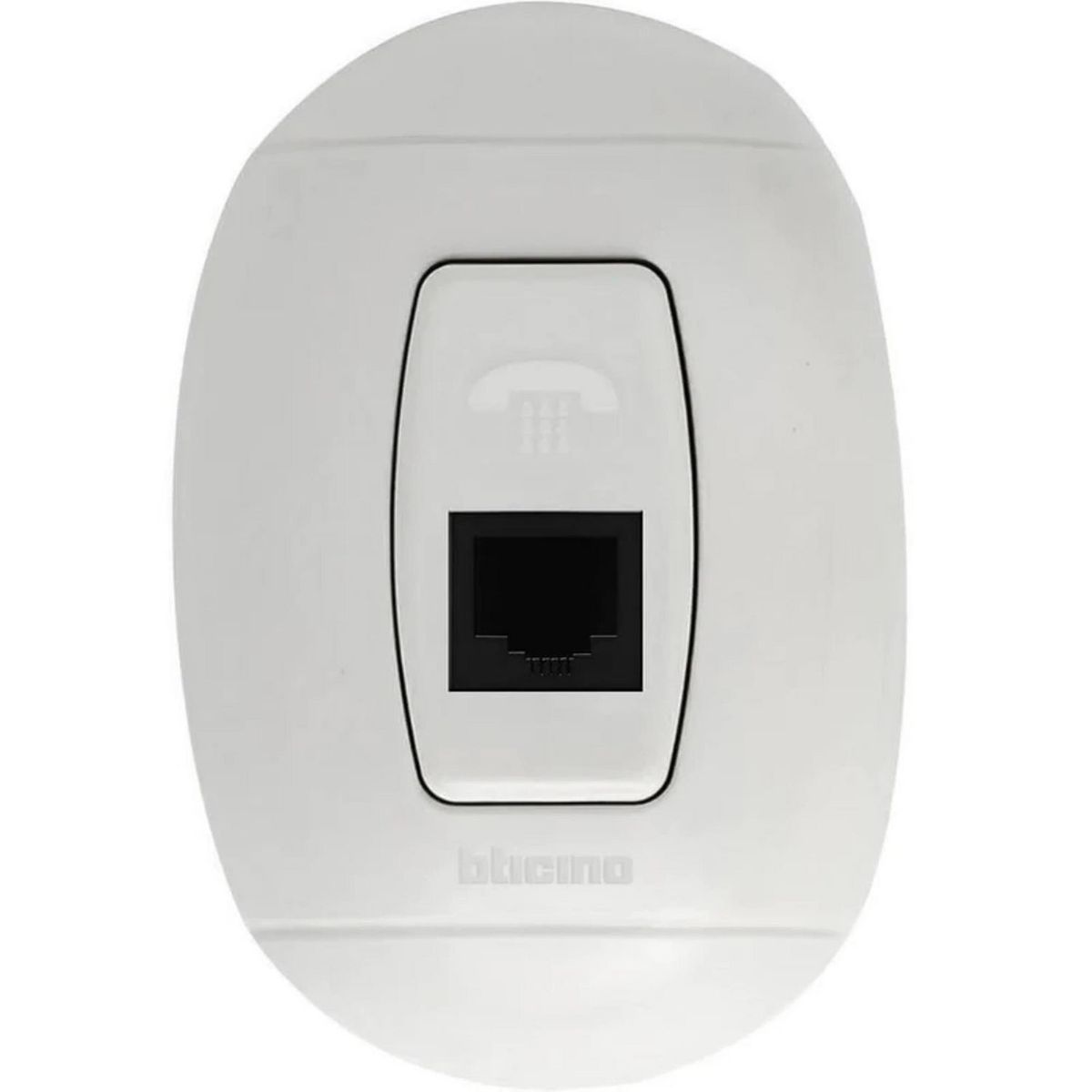BTICINO - Toma Telefonica Oval Blanco